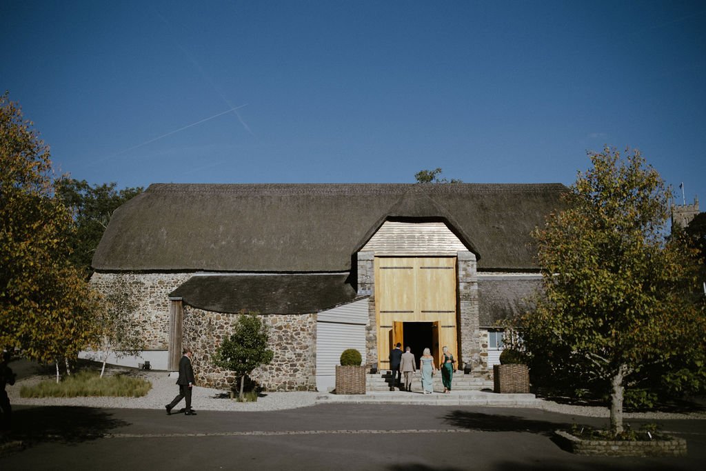 E&F-424 the great barn devon wedding venue countryside exclusive use exterior shot
