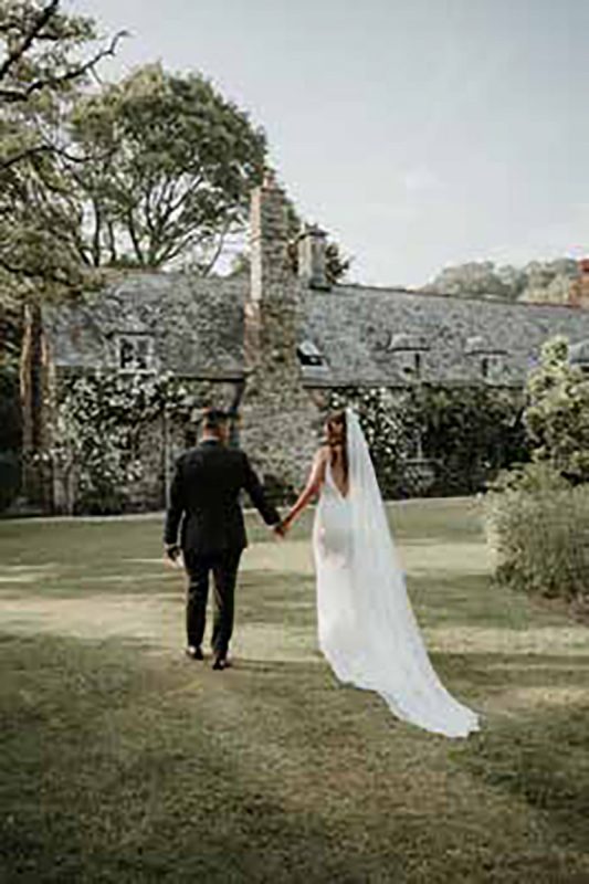 Couple just got married at the Great Barn