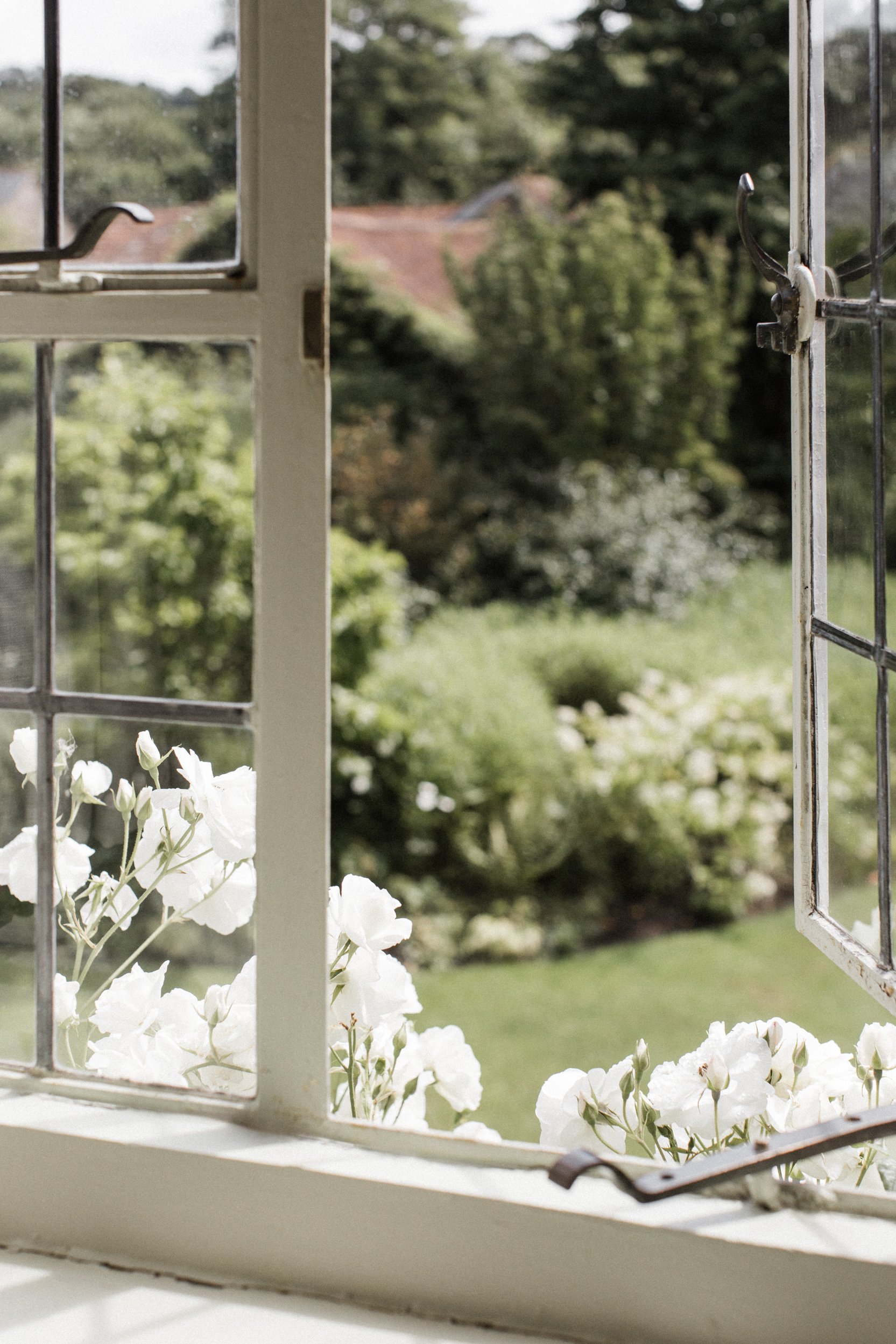 View from bedroom window at The Great Barn Devon, a 15th century barn wedding venue | Luxury wedding venue England Devon Wedding Venue |