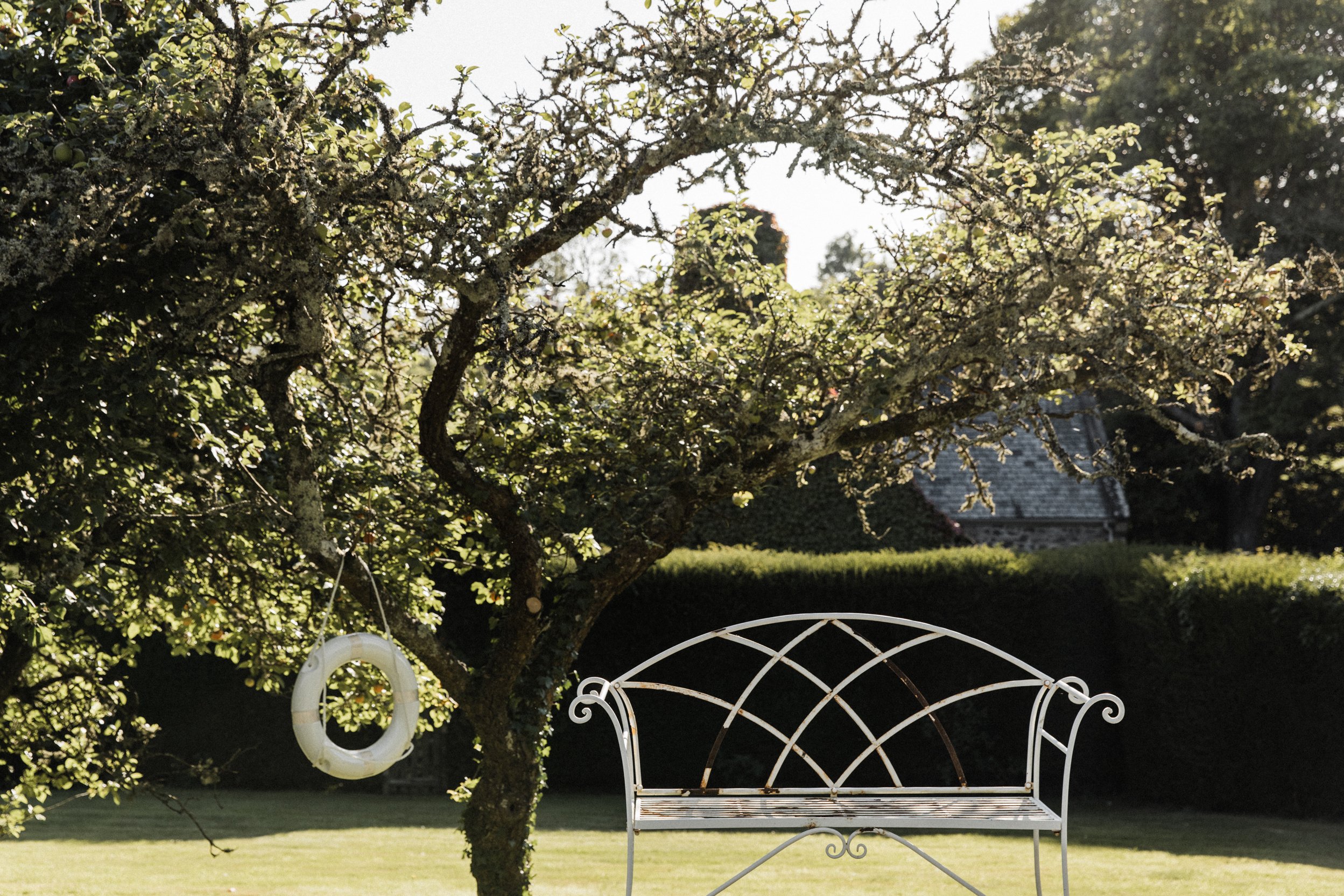 The exterior gardens at The Great Barn Devon, a 15th century barn wedding venue | Luxury wedding venue England Devon Wedding Venue |