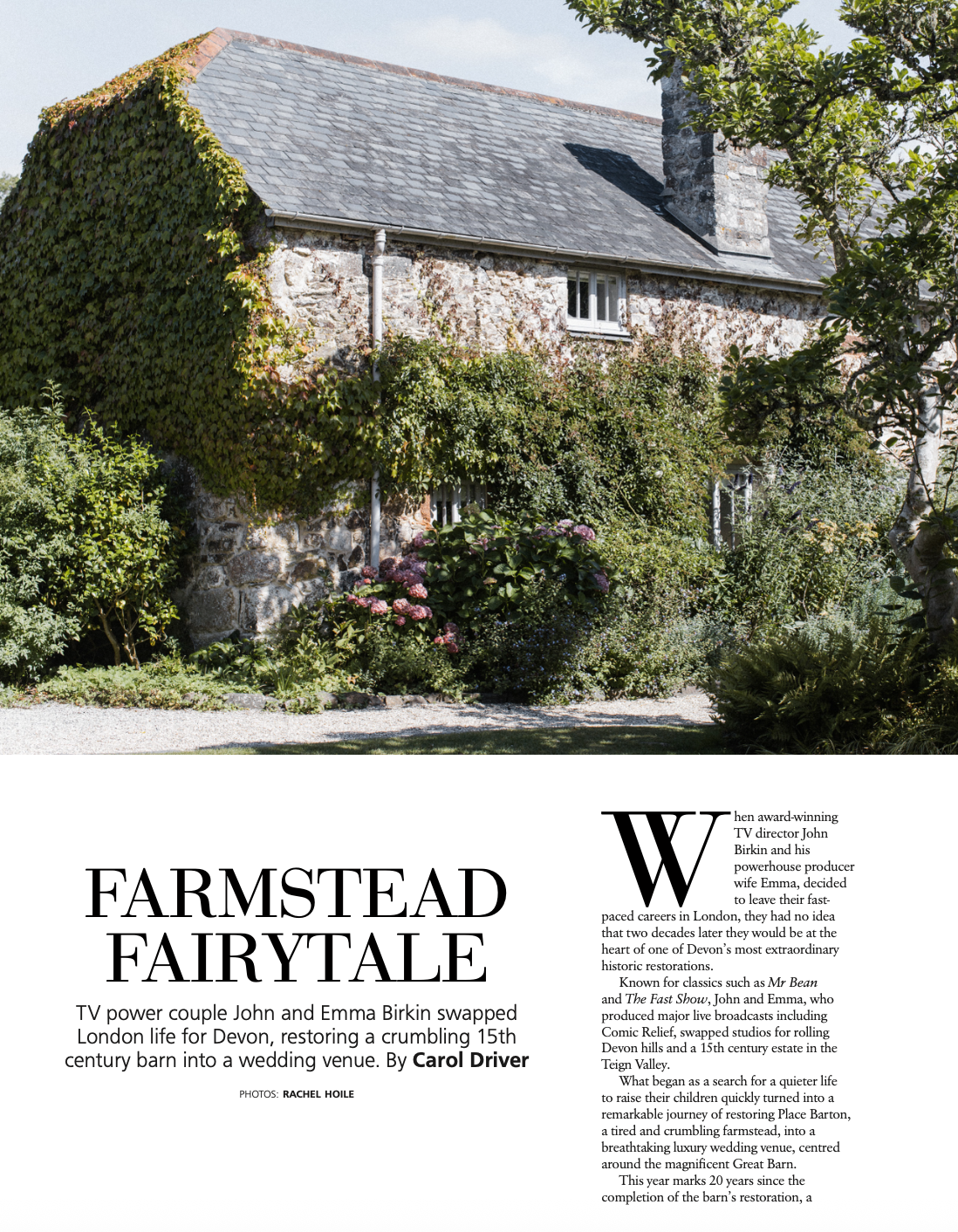 the great barn devon wedding venue living magazine feature