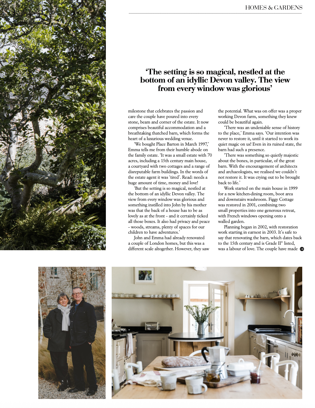 the great barn devon wedding venue living magazine feature