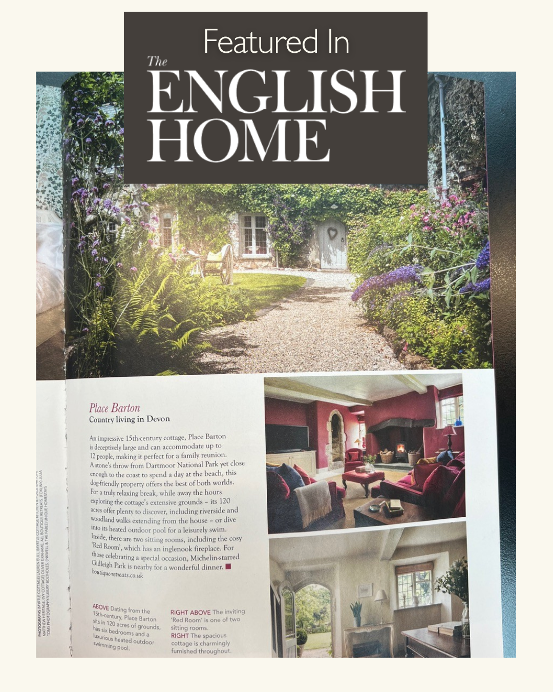PRESS COVERAGE TGB-2 press coverage the great barn place barton English home magazine interiors
